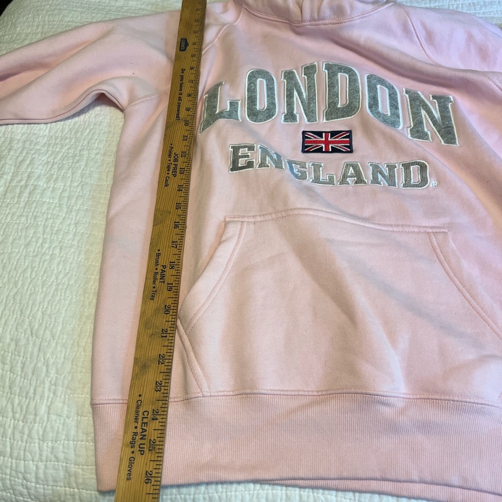 Posh Pink and Gray Sweatshirt Hoodie - Picture 6 of 9